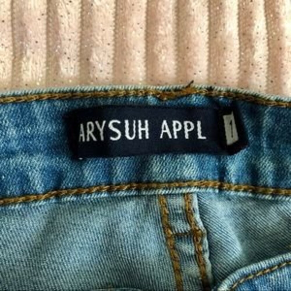 Arysuh appl distress denim jeans